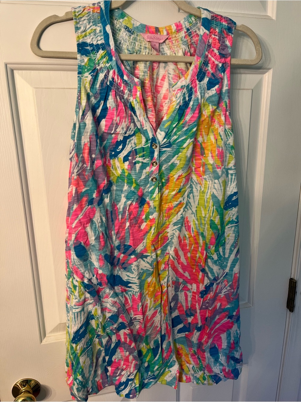Lilly Pulitzer Sparkling Sands Essie Colorful Tropical Sleeveless Dress